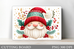 Santa Claus Cutting Board Design. Snowman Cutting Board Product Image 1