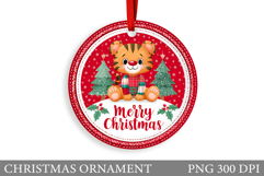 Cute Tiger Christmas Ornament. Christmas Ornament Design Product Image 1
