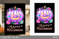 Halloween Garden Flag Design. Halloween Pumpkin Garden Flag Product Image 1