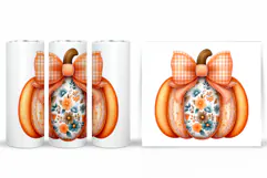 Pumpkin Tumbler Design. Pumpkin Sublimation Product Image 2