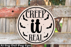 Halloween round sign svg design and Halloween quotes Product Image 1