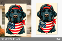 Patriotic Dog Garden Flag. Patriotic Garden Flag Design Product Image 1