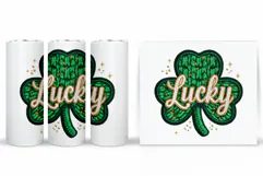 St Patrick Clover Tumbler. St Patrick Tumbler Sublimation Product Image 2