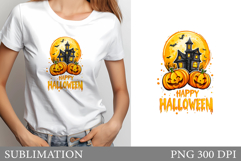 Halloween Pumpkin T-Shirt Design. Pumpkin Sublimation Product Image 1
