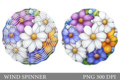 Wildflowers Wind Spinner. Flowers Wind Spinner Design Product Image 1