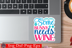 Happy Easter stickerS VG Design Cute Easter Quotes SVG Bunny Product Image 1