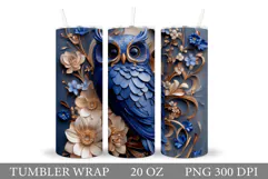 Owl Tumbler Sublimation. Owl Sublimation Product Image 1