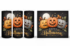 Scary Pumpkin Tumbler Design. Halloween Tumbler Sublimation Product Image 2