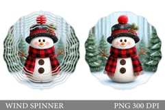 Christmas Wind Spinner. Cute Snowman Wind Spinner Design Product Image 1