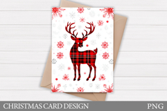 Christmas Deer Card Printable. Christmas Card Design Product Image 1