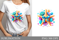 Starfish T-Shirt Design. Starfish Sublimation Product Image 1