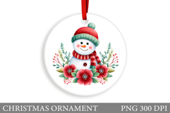 Snowman Christmas Ornament. Snowman Ornament Design Product Image 1