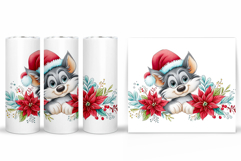 Christmas Wolf Tumbler. Christmas Tumbler Sublimation Product Image 2