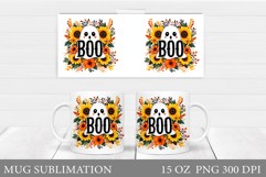 Cute Ghost Mug Sublimation. Halloween Mug Design Product Image 1