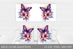 Butterfly Mug Sublimation. Butterfly Mug Design Product Image 1