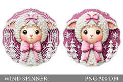 Christmas Lamb Wind Spinner. Christmas Wind Spinner Design Product Image 1