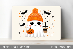 Cute Halloween Cutting Board. Cute Ghost Cutting Board Product Image 1