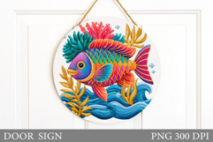 Fish Door Sign Sublimation. Fish Sublimation Product Image 1