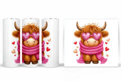 Valentines Cow Tumbler. Valentines Tumbler Sublimation Product Image 2