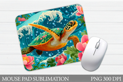 Turtle Mouse Pad Design. Sea Turtle Sublimation Product Image 1