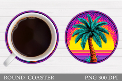 Palm Tree Coaster Design. Palm Tree Sublimation Product Image 1