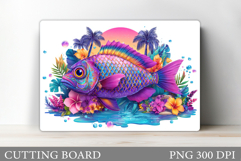 Fish Cutting Board Design. Fish Sublimation Product Image 1