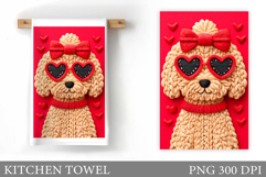 Crochet Dog Kitchen Towel. Valentine Kitchen Towel Design Product Image 1