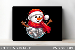 Cute Snowman Cutting Board. Christmas Cutting Board Design Product Image 1