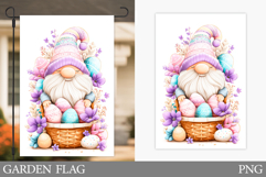 Easter Gnome Garden Flag. Easter Garden Flag Sublimation Product Image 1