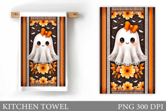 Cute Ghost Kitchen Towel. Cute Halloween Kitchen Towel Product Image 1