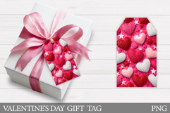Valentines Gift Tag Design. Hearts Gift Tag Printable Product Image 1