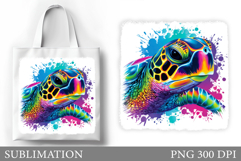 Sea Turtle Tote Bag Sublimation. Turtle Sublimation Product Image 1