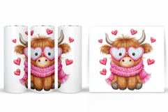 Valentines Cow Tumbler. Valentines Tumbler Sublimation Product Image 2