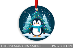 Cute Penguin Christmas Ornament. Christmas Ornament Design Product Image 1