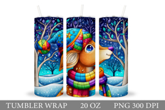 Christmas Deer Tumbler Design. Christmas Tumbler Sublimation Product Image 1