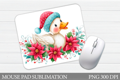 Christmas Duck Mouse Pad. Christmas Mouse Pad Sublimation Product Image 1