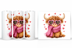 Valentines Cow Tumbler. Valentines Tumbler Sublimation Product Image 2