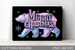 Polar Bear Cutting Board. Christmas Cutting Board Design Product Image 1
