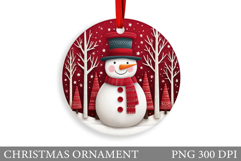 Cute Snowman Christmas Ornament. Christmas Ornament Design Product Image 1