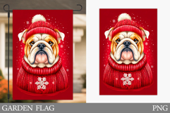 Christmas Dog Garden Flag. Christmas Garden Flag Design Product Image 1