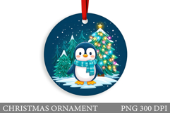 Cute Penguin Christmas Ornament. Christmas Ornament Design Product Image 1