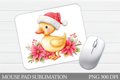 Christmas Duck Mouse Pad. Christmas Mouse Pad Sublimation Product Image 1