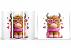 Valentines Cow Tumbler. Valentines Tumbler Sublimation Product Image 2