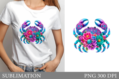 Crab T-Shirt Sublimation. Crab Sublimation Product Image 1