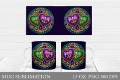 Mardi Gras Mug Design. Mardi Gras Sublimation Product Image 1
