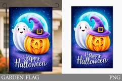 Halloween Garden Flag Design. Halloween Pumpkin Garden Flag Product Image 1