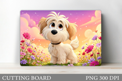 Cute Dog Cutting Board Design. Cute Dog Sublimation Product Image 1