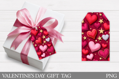 Valentines Gift Tag Design. Heart Gift Tag Printable Product Image 1