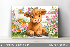 Cute Cow Cutting Board Design. Cow Sublimation Product Image 1