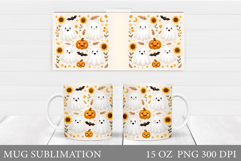 Halloween Mug Wrap Design. Halloween Sublimation Product Image 1